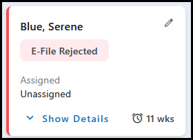 Red status with red border